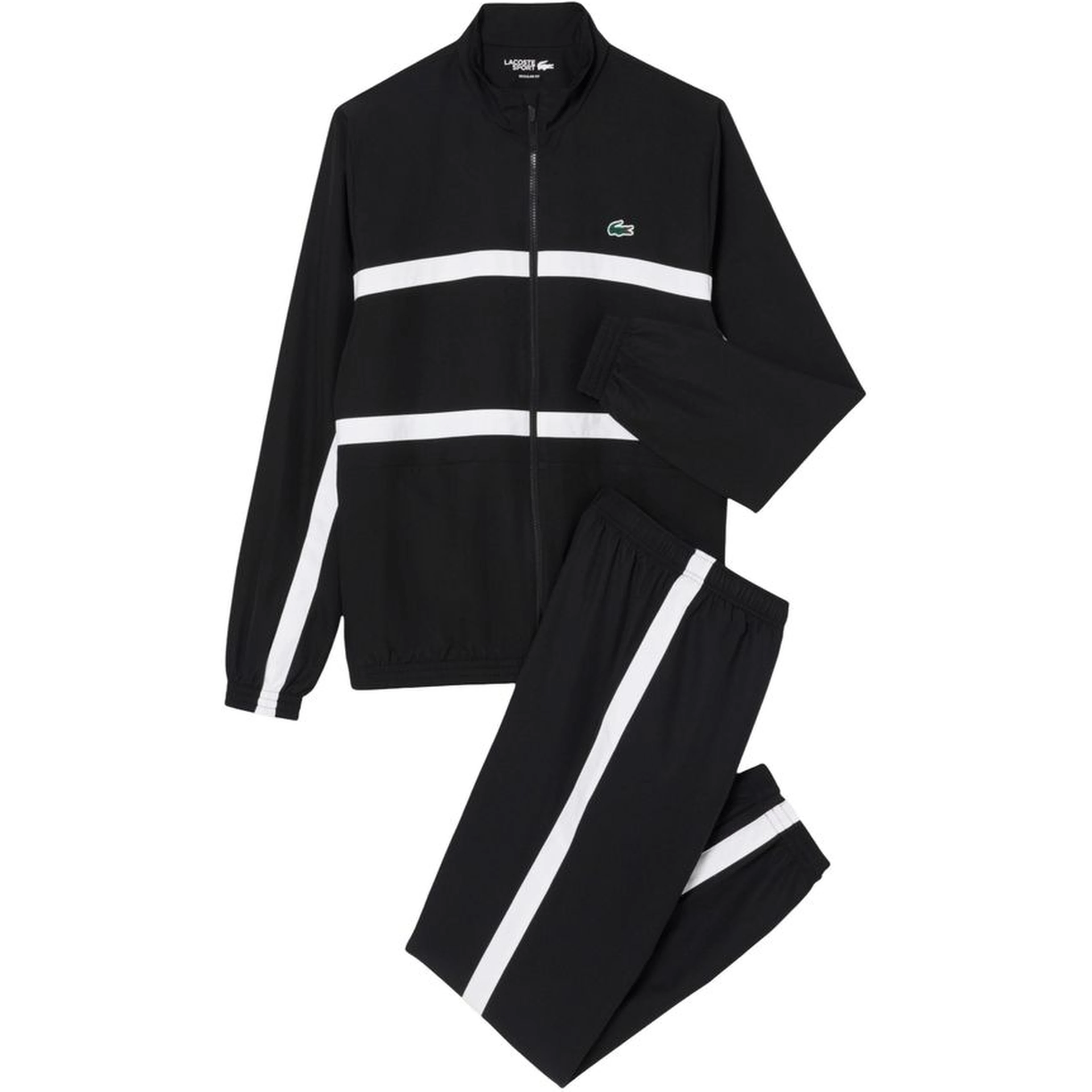 Black And White Polyester Sweatsuit