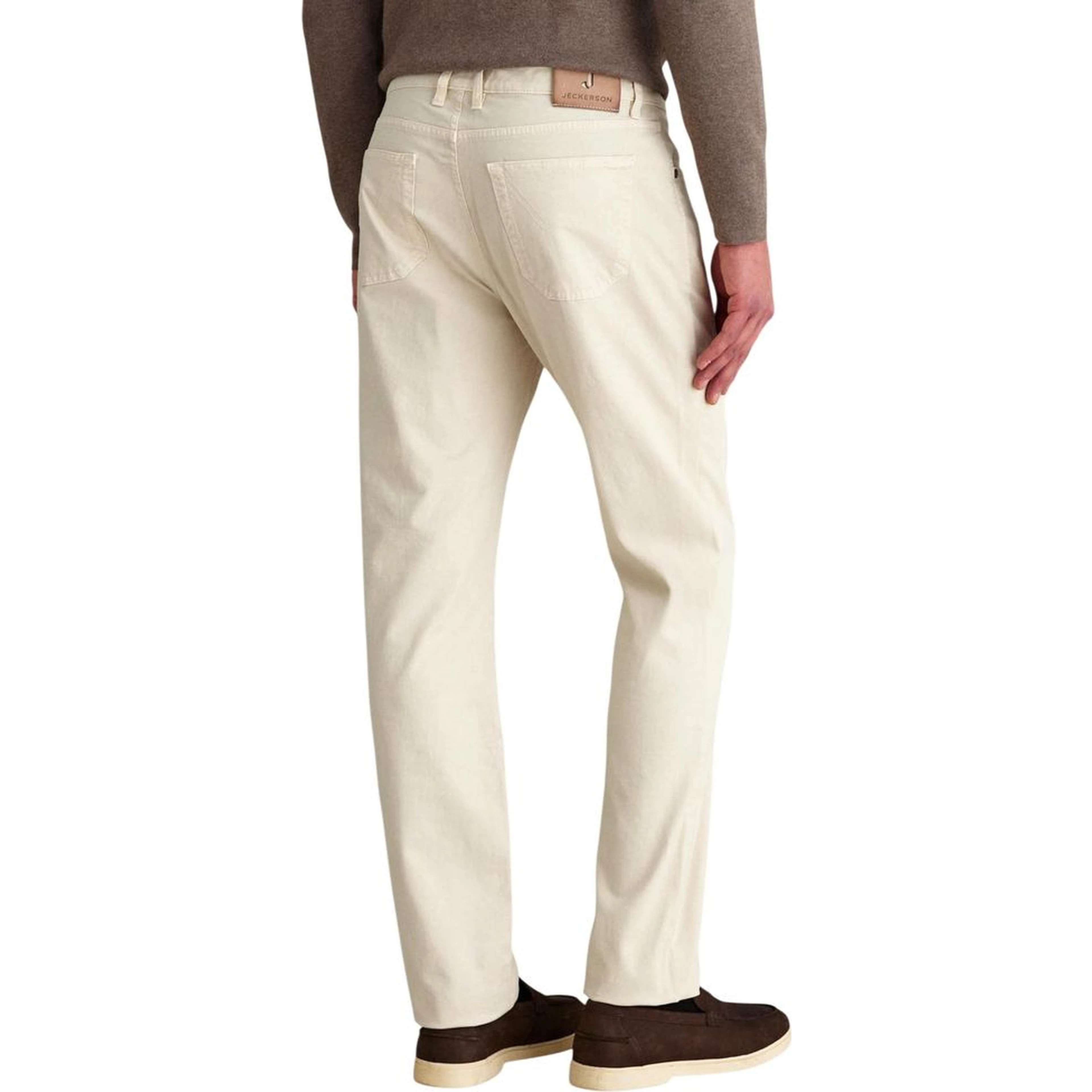 White Elastane Skinny Pants
