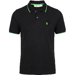 Black Cotton Polo Shirt