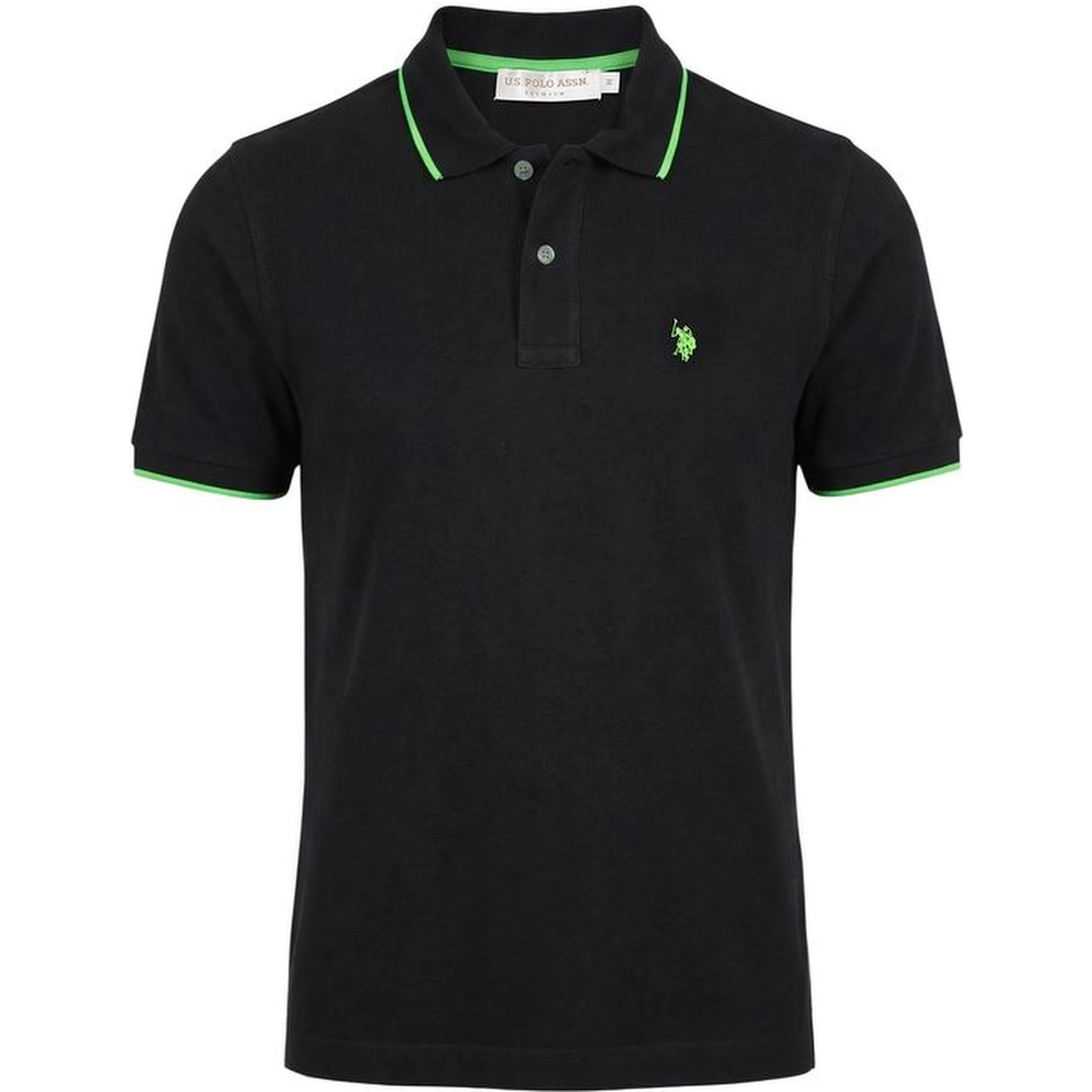 Black Cotton Polo Shirt