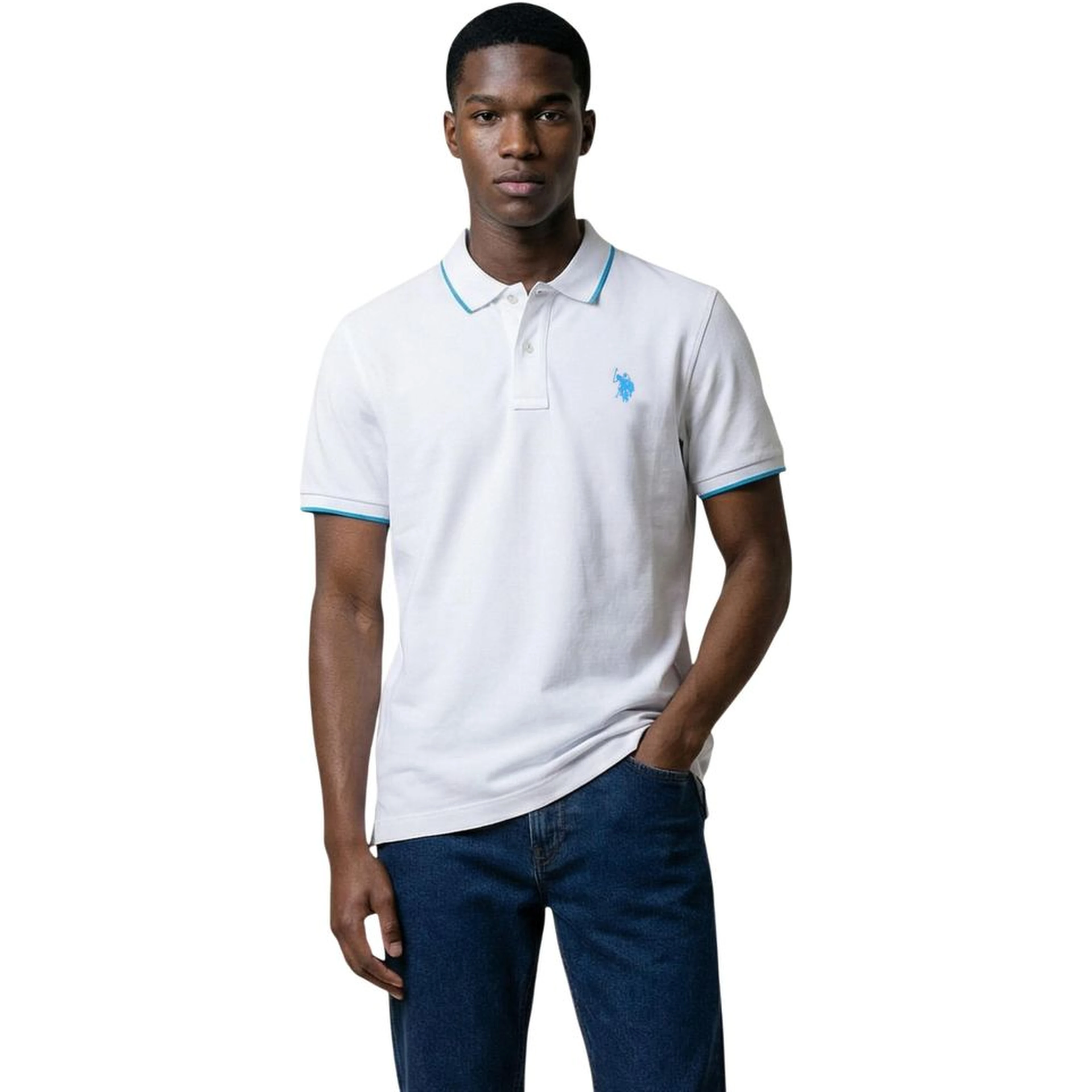White Cotton Polo Shirt