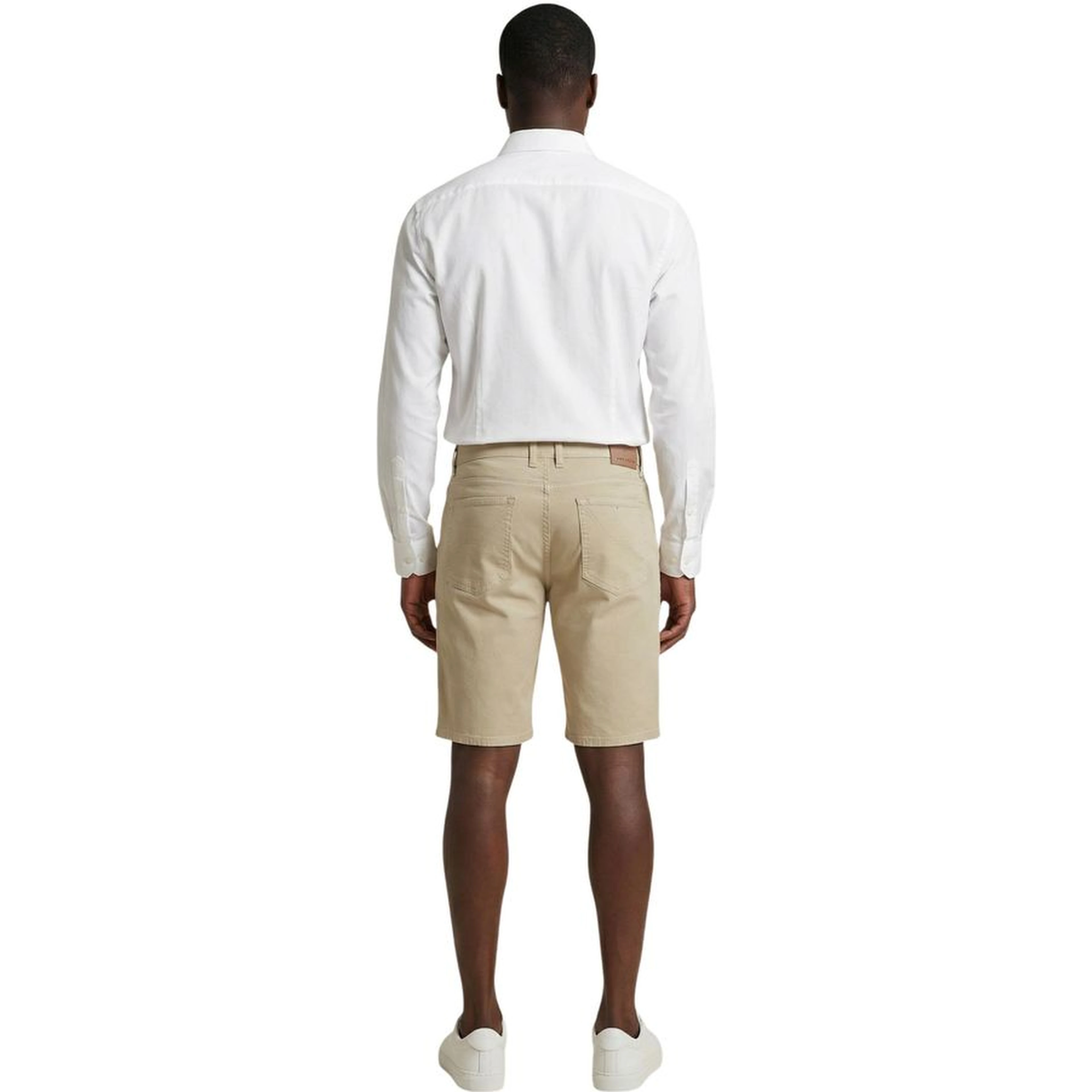 Beige Cotton Bermuda Shorts