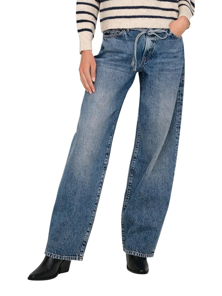 Light Blue Cotton Bootcut Jeans