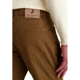 Beige Elastane Skinny Pants
