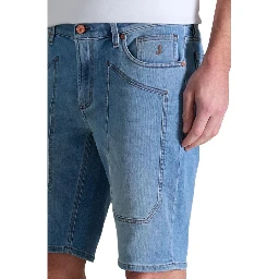 Light Blue Cotton Bermuda Shorts