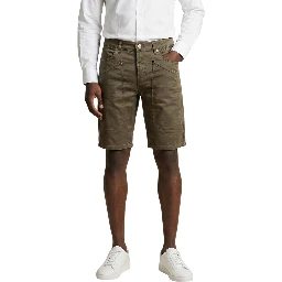 Bicolor Cotton Bermuda Shorts