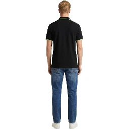 Black Cotton Polo Shirt