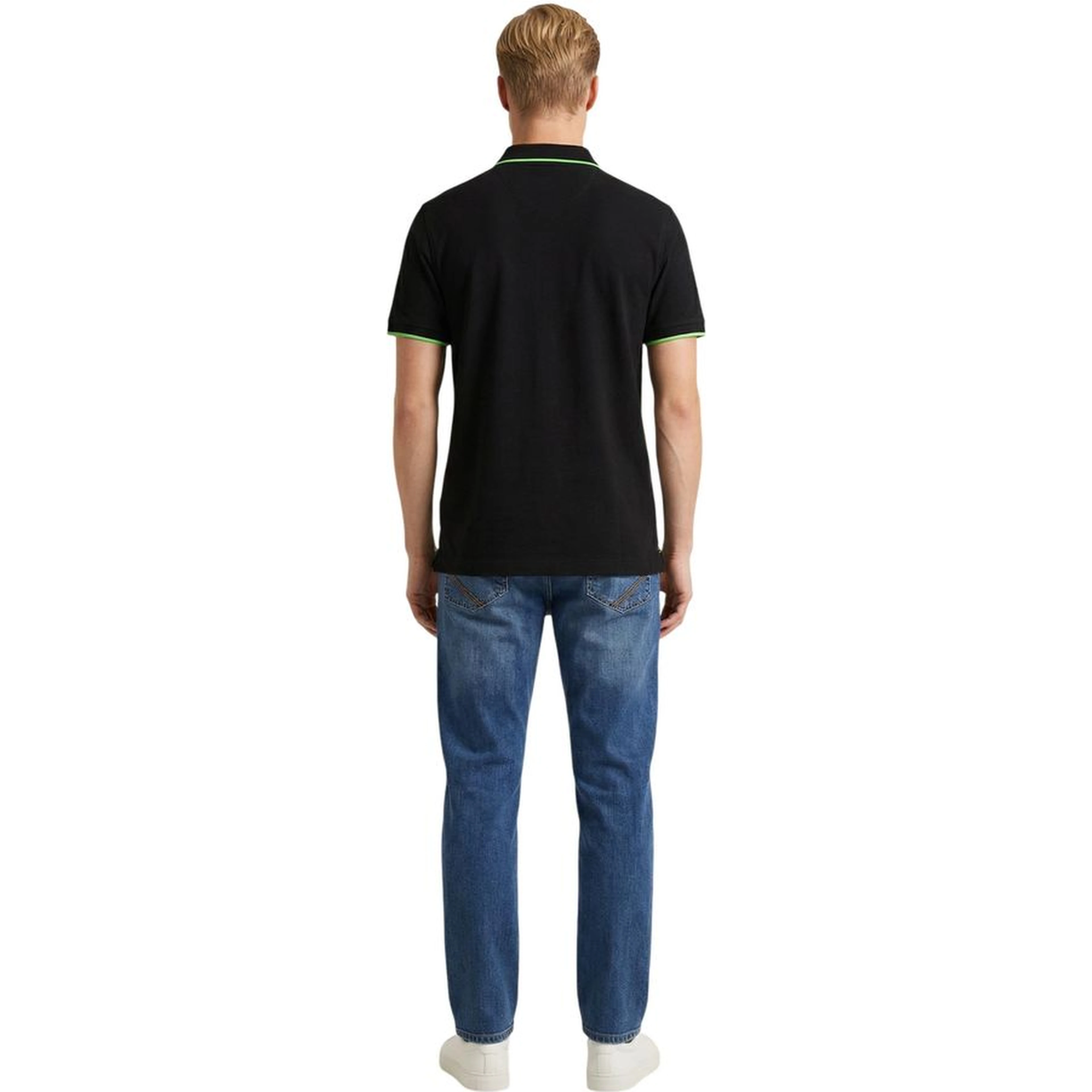 Black Cotton Polo Shirt