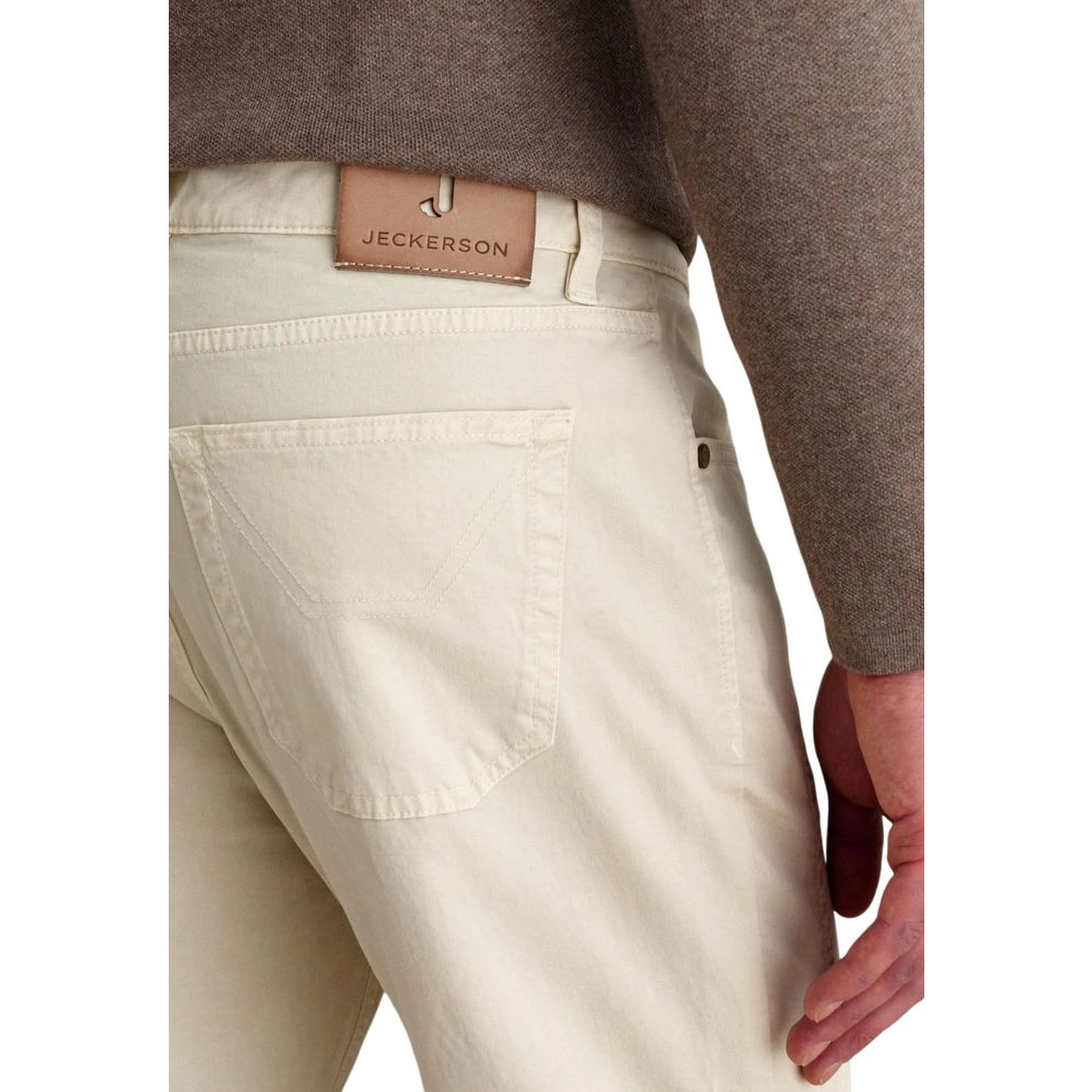 White Elastane Skinny Pants