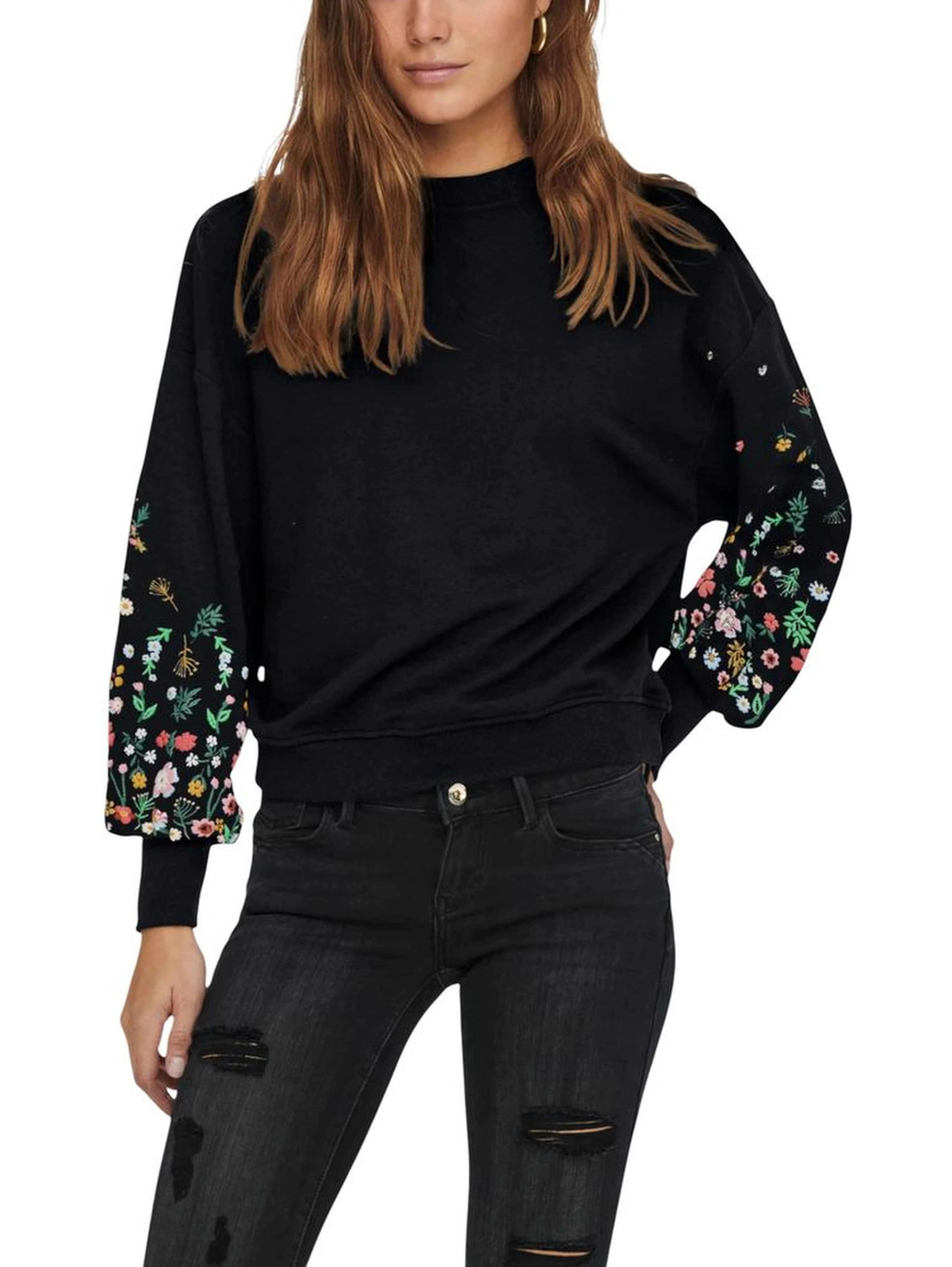 Black Cotton Sweatshirt