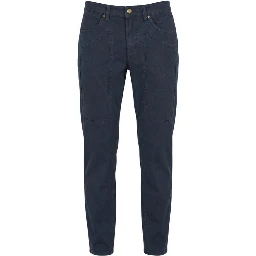 Blue Elastane Skinny Pants