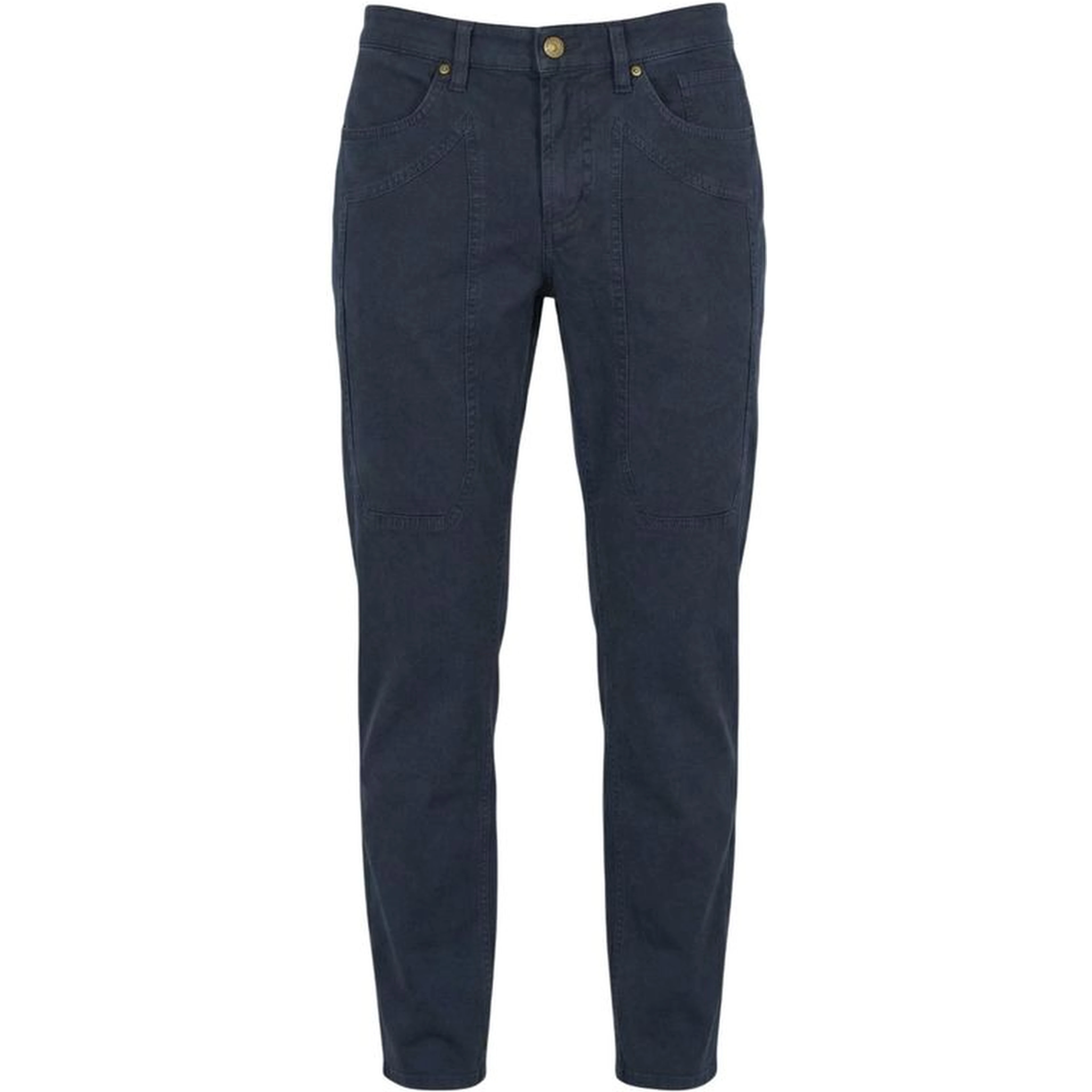Blue Elastane Skinny Pants