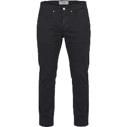 Blue Elastane Skinny Pants