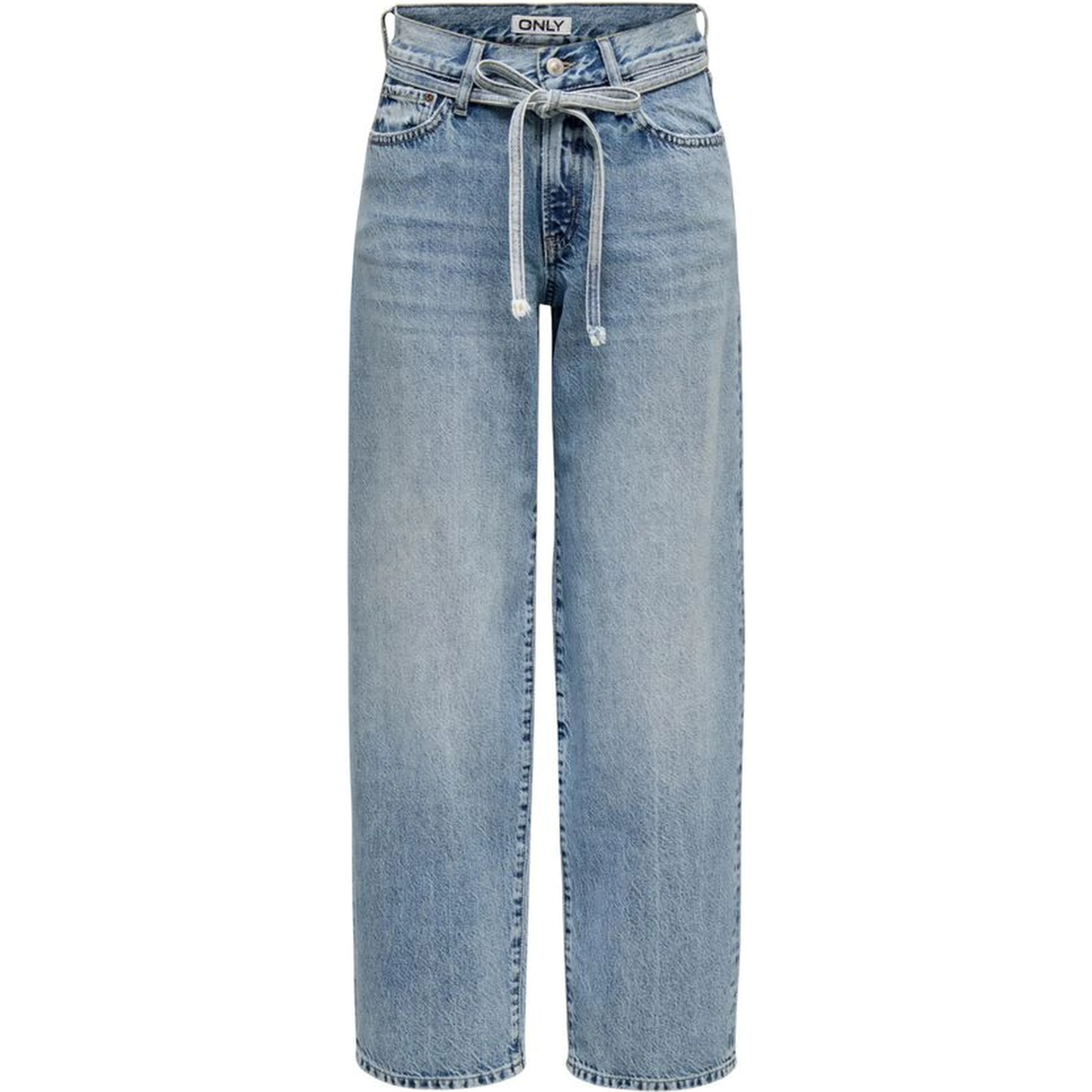 Light Blue Cotton Bootcut Jeans