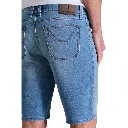Light Blue Cotton Bermuda Shorts