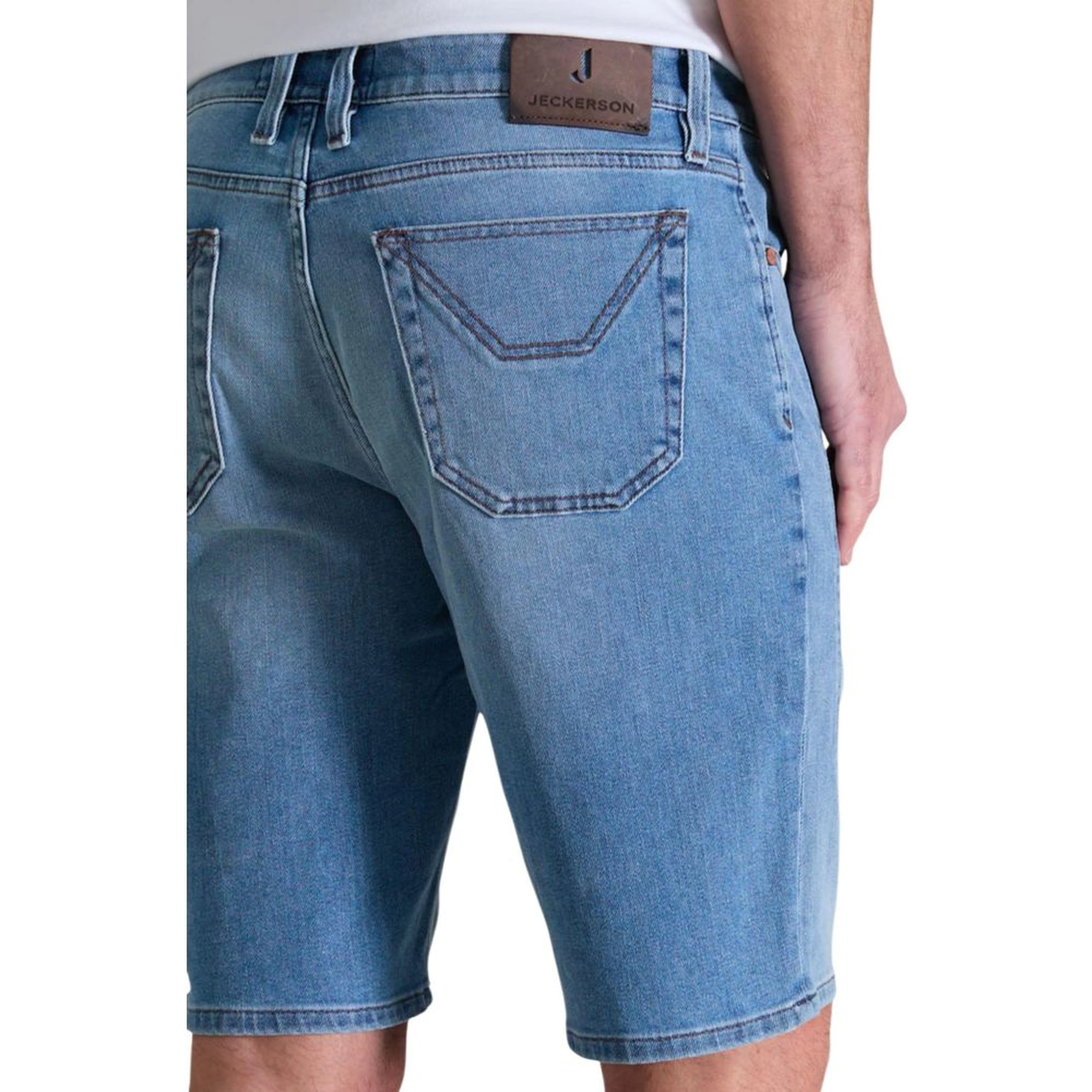 Light Blue Cotton Bermuda Shorts