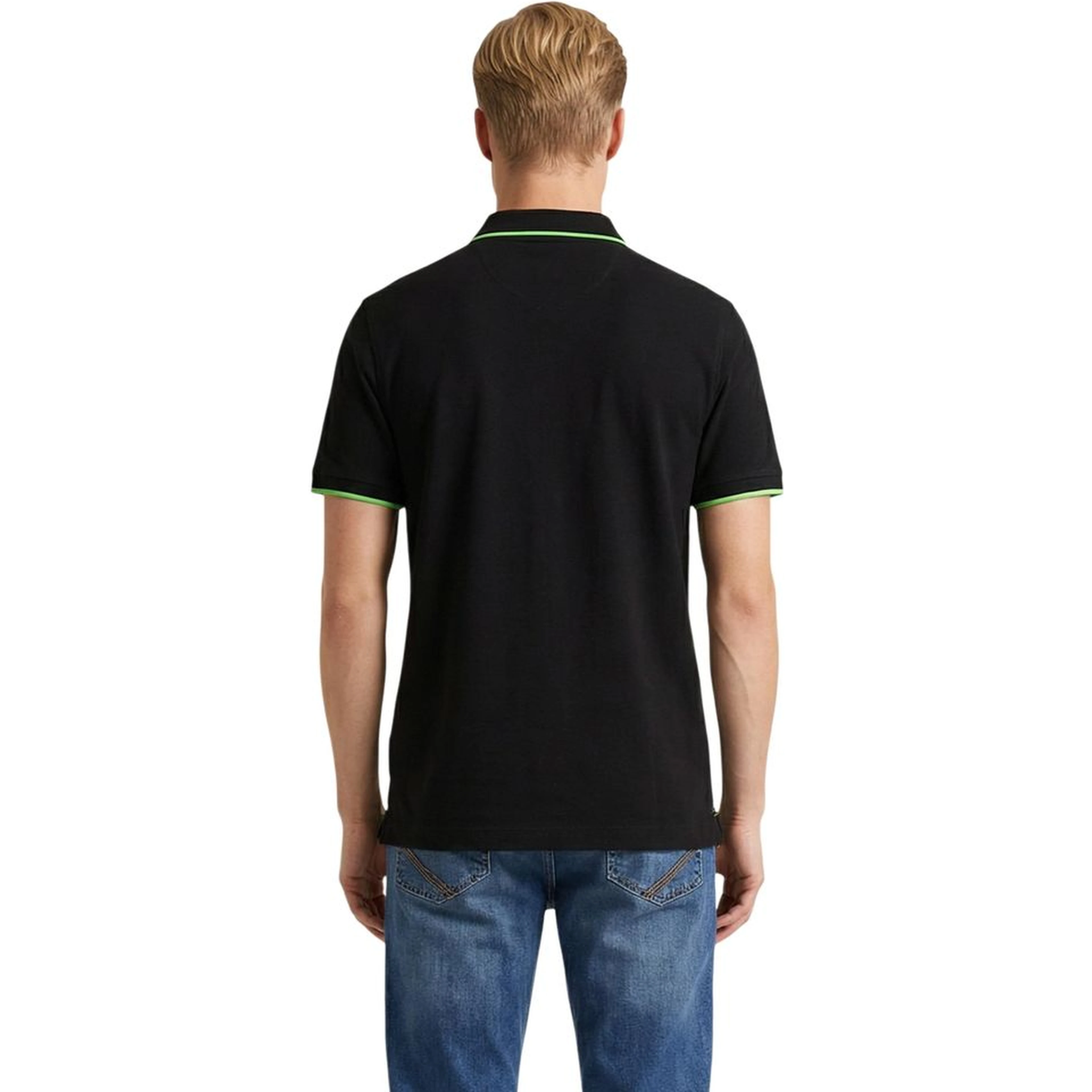 Black Cotton Polo Shirt