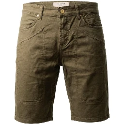 Bicolor Cotton Bermuda Shorts