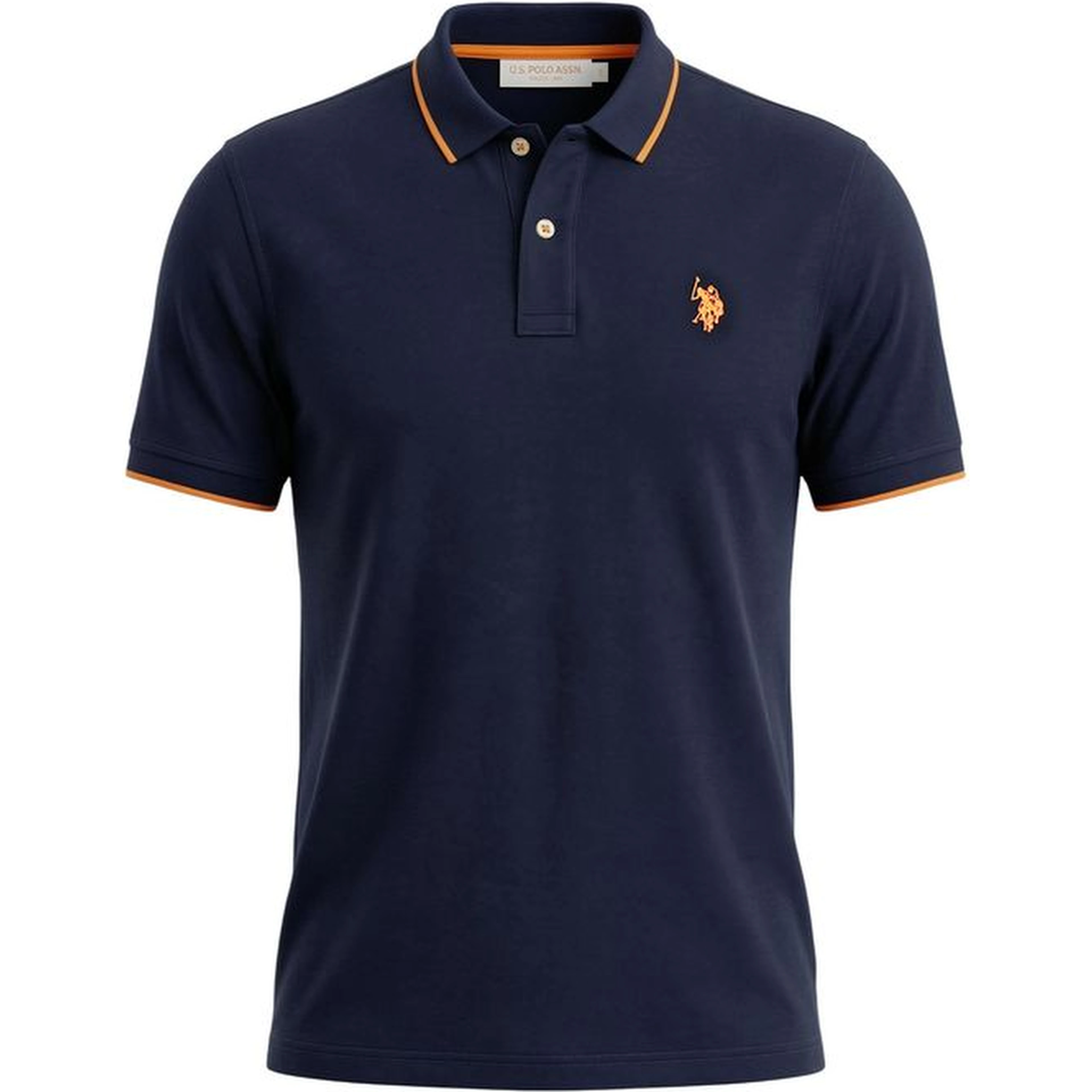 Blue Cotton Polo Shirt