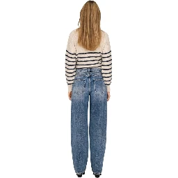 Light Blue Cotton Bootcut Jeans