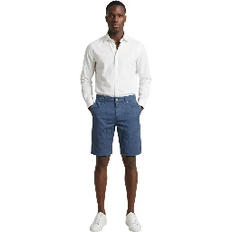 Blue Cotton Bermuda Shorts