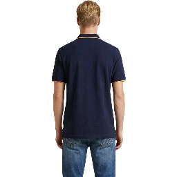Blue Cotton Polo Shirt