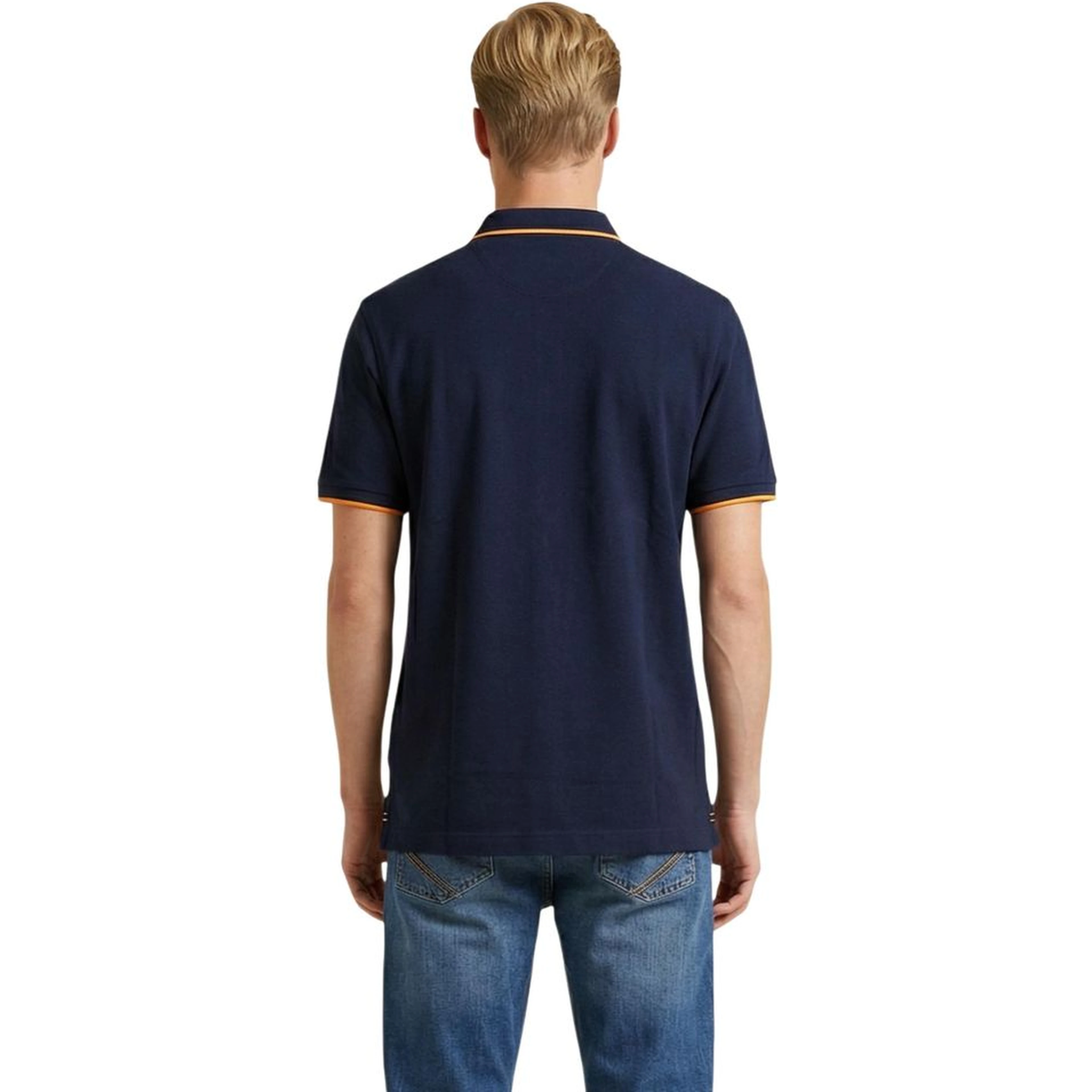 Blue Cotton Polo Shirt
