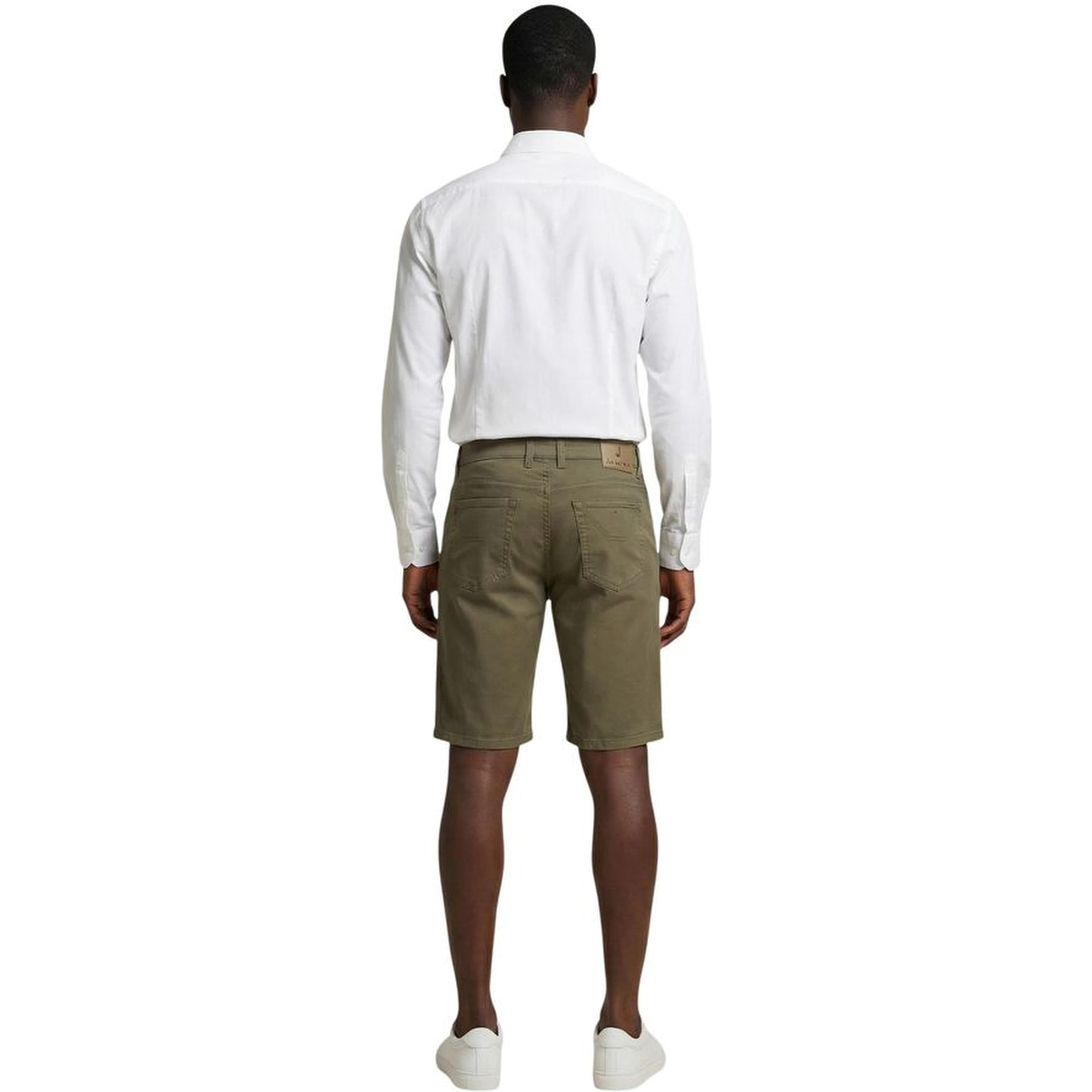 Bicolor Cotton Bermuda Shorts