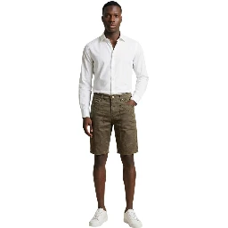 Bicolor Cotton Bermuda Shorts