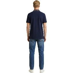 Blue Cotton Polo Shirt