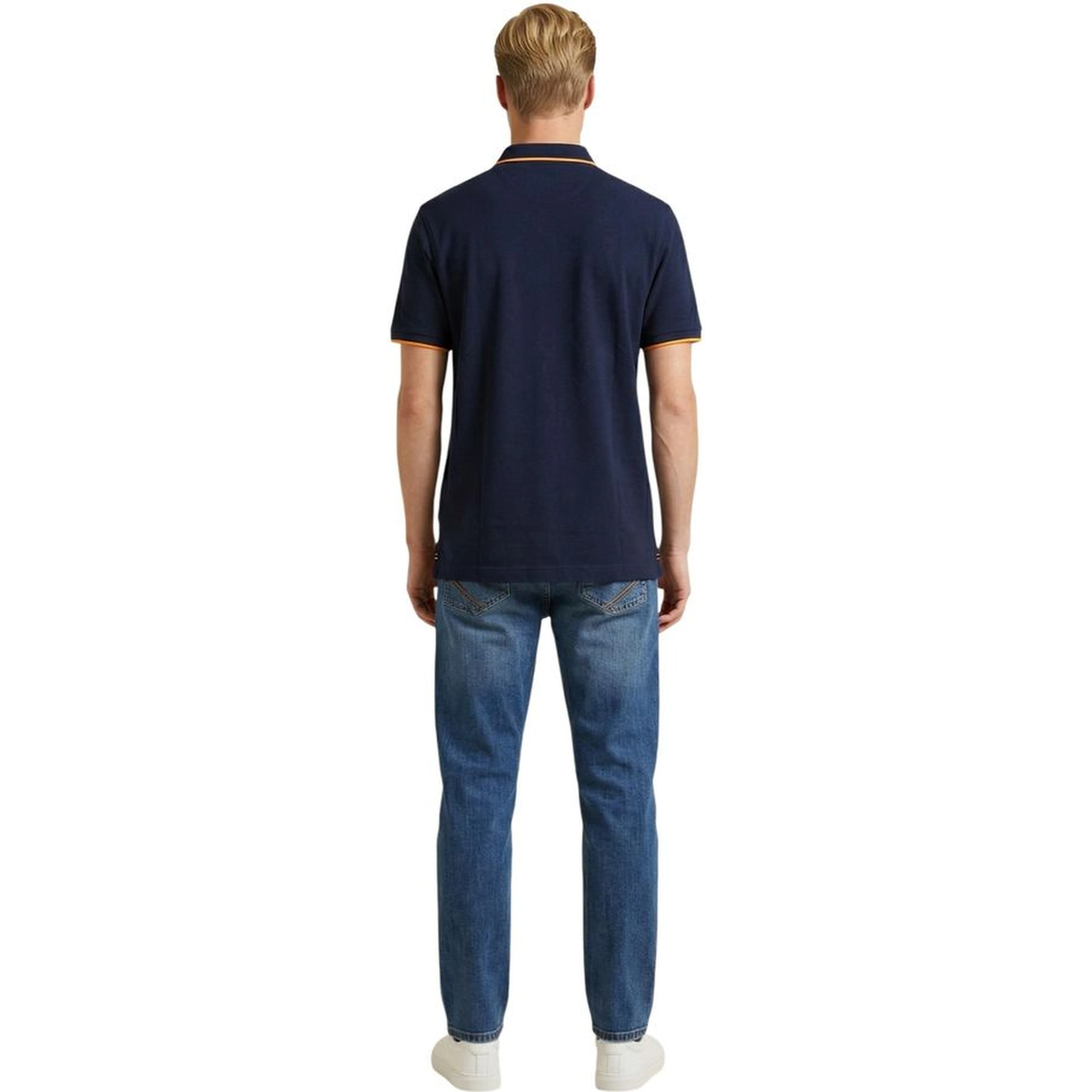 Blue Cotton Polo Shirt