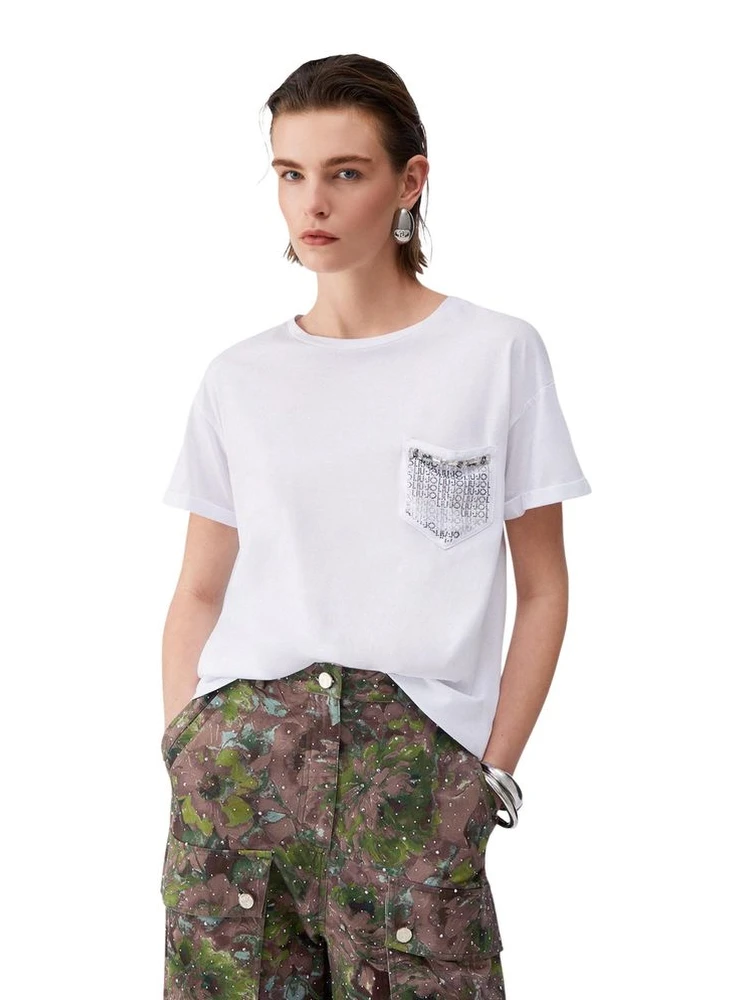 Cream Cotton T-Shirt