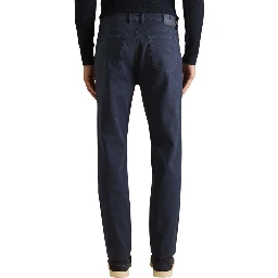 Blue Elastane Skinny Pants