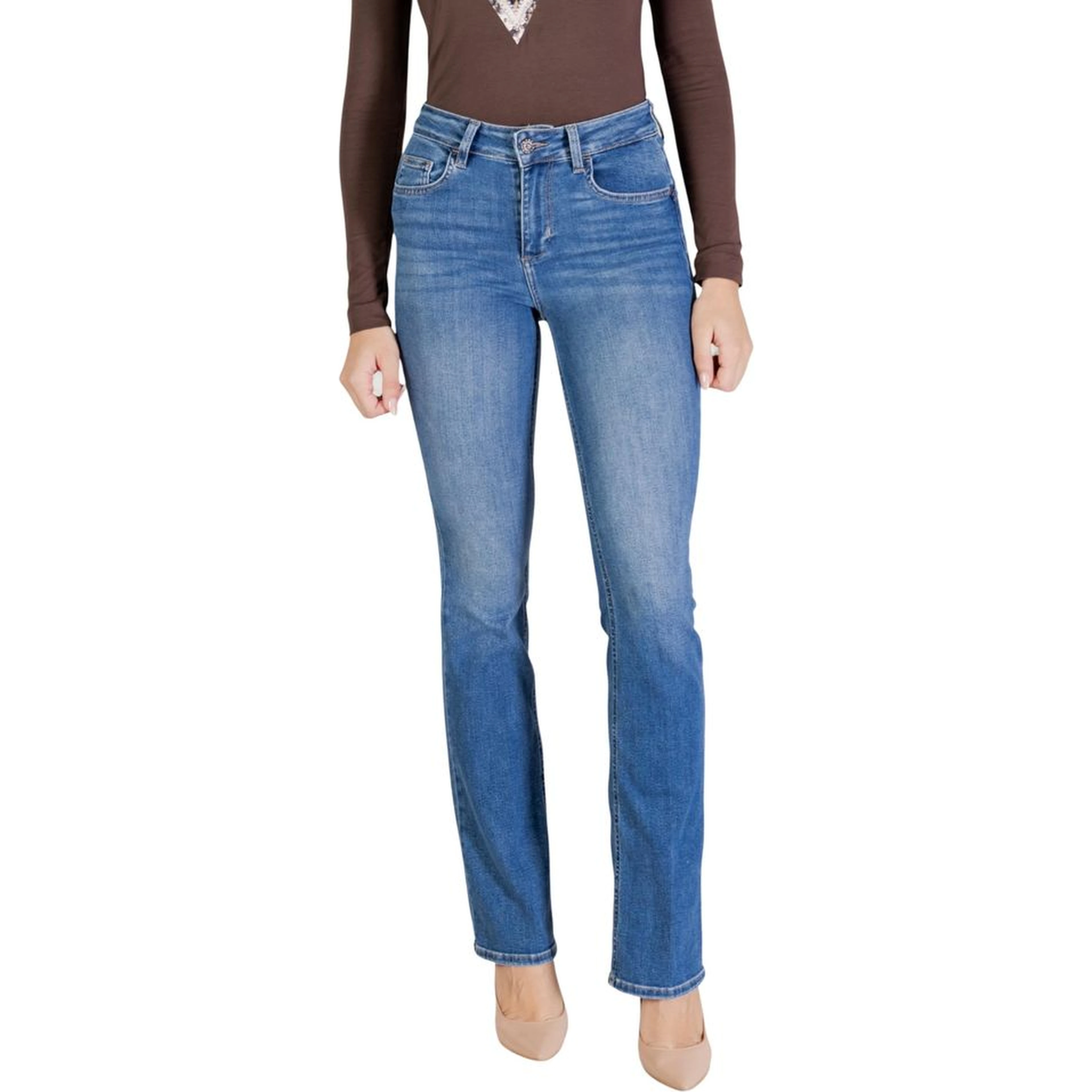 Blue Cotton Skinny Jeans