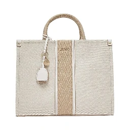 Beige Cotton Handbag