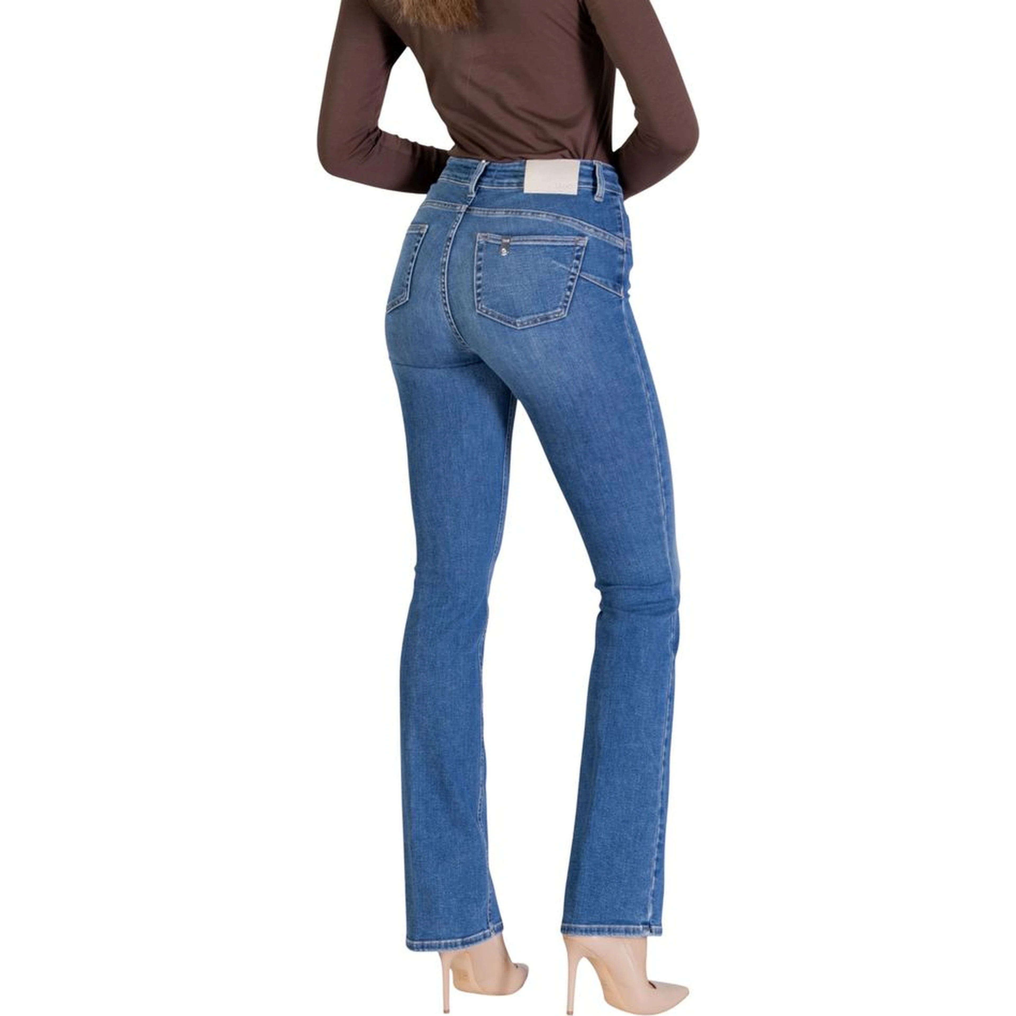 Blue Cotton Skinny Jeans