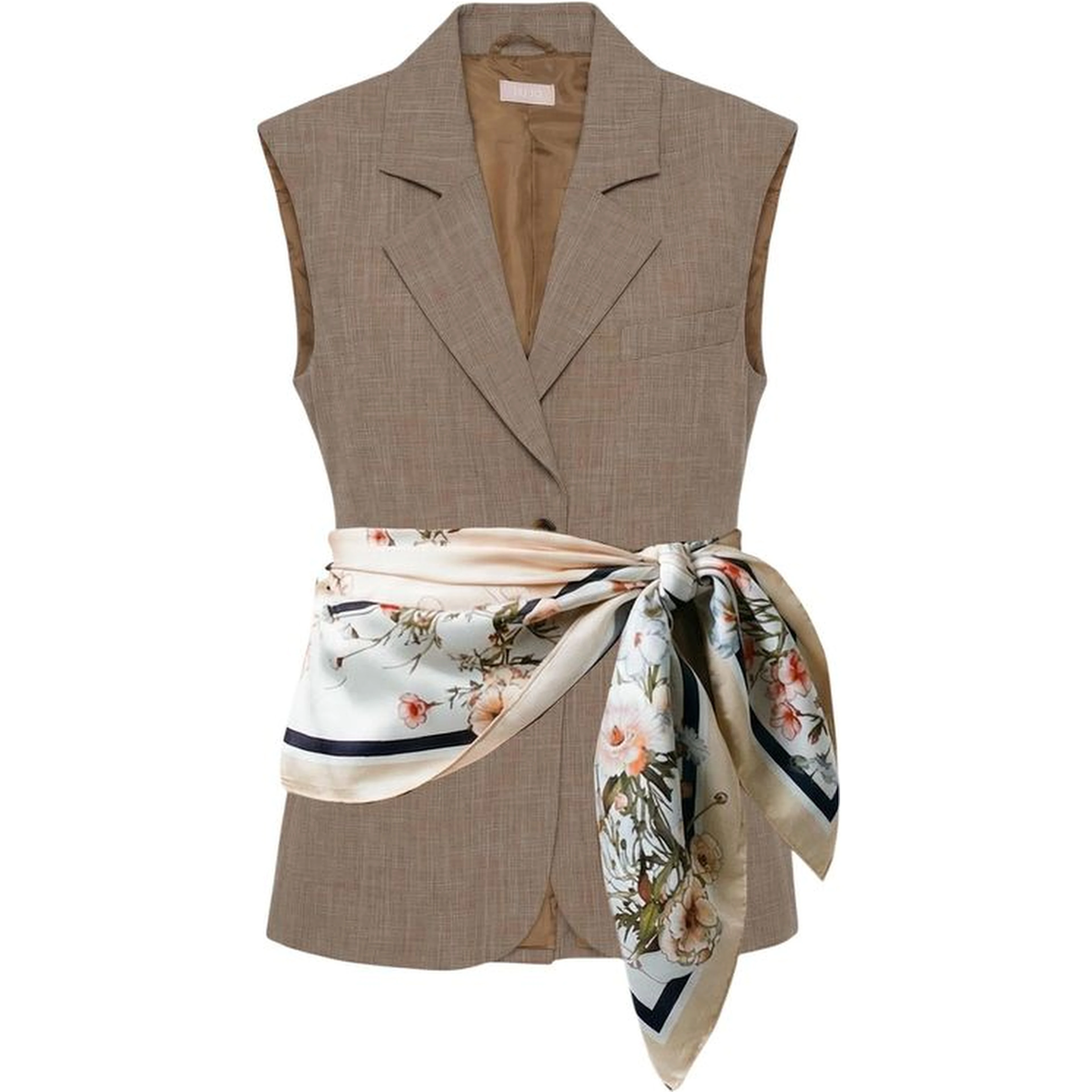 Beige Viscose Waistcoat
