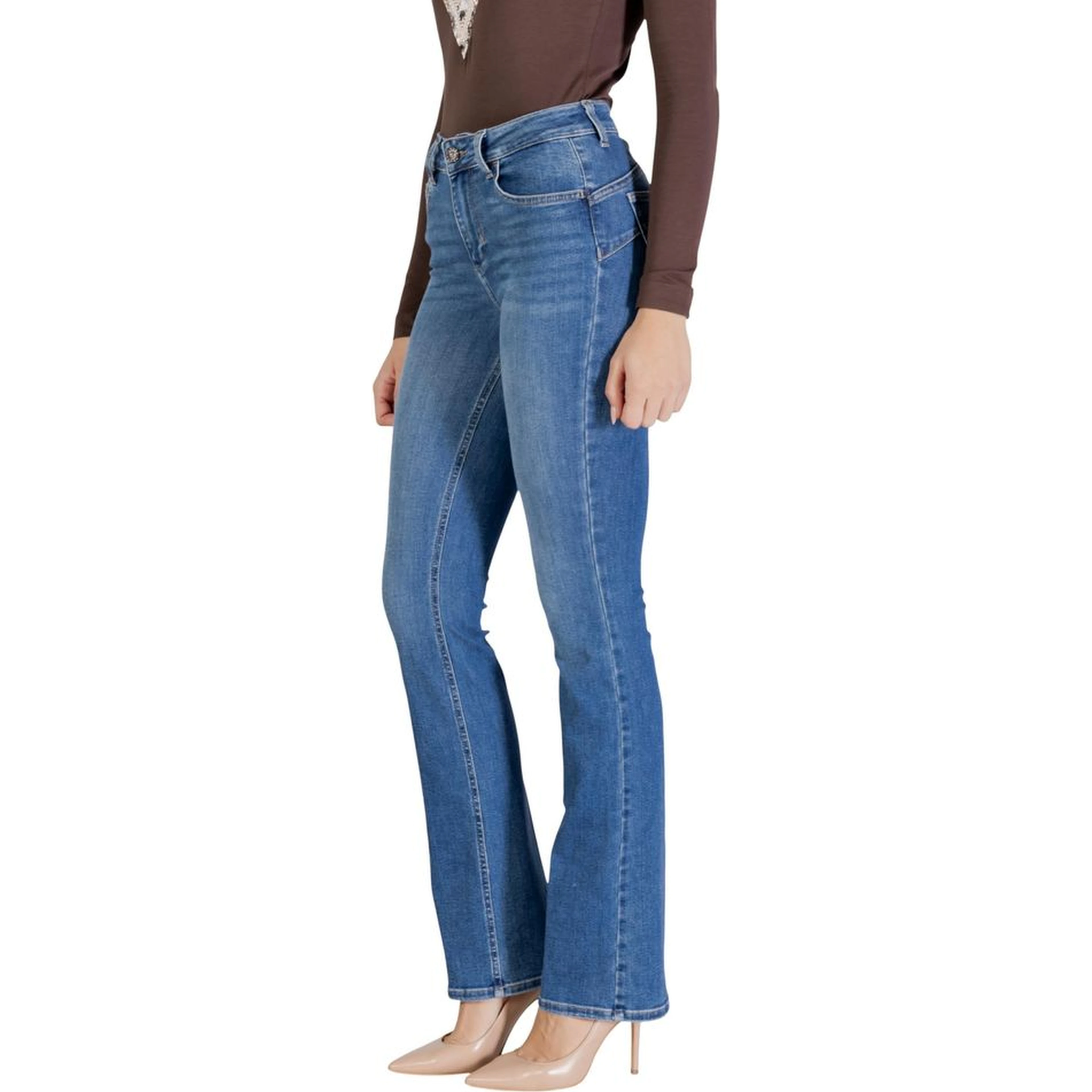 Blue Cotton Skinny Jeans
