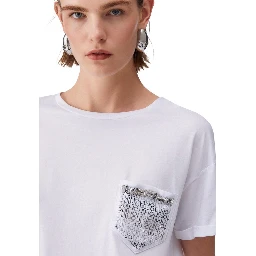 Cream Cotton T-Shirt