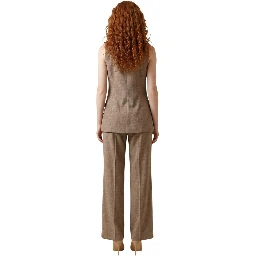 Beige Viscose Waistcoat