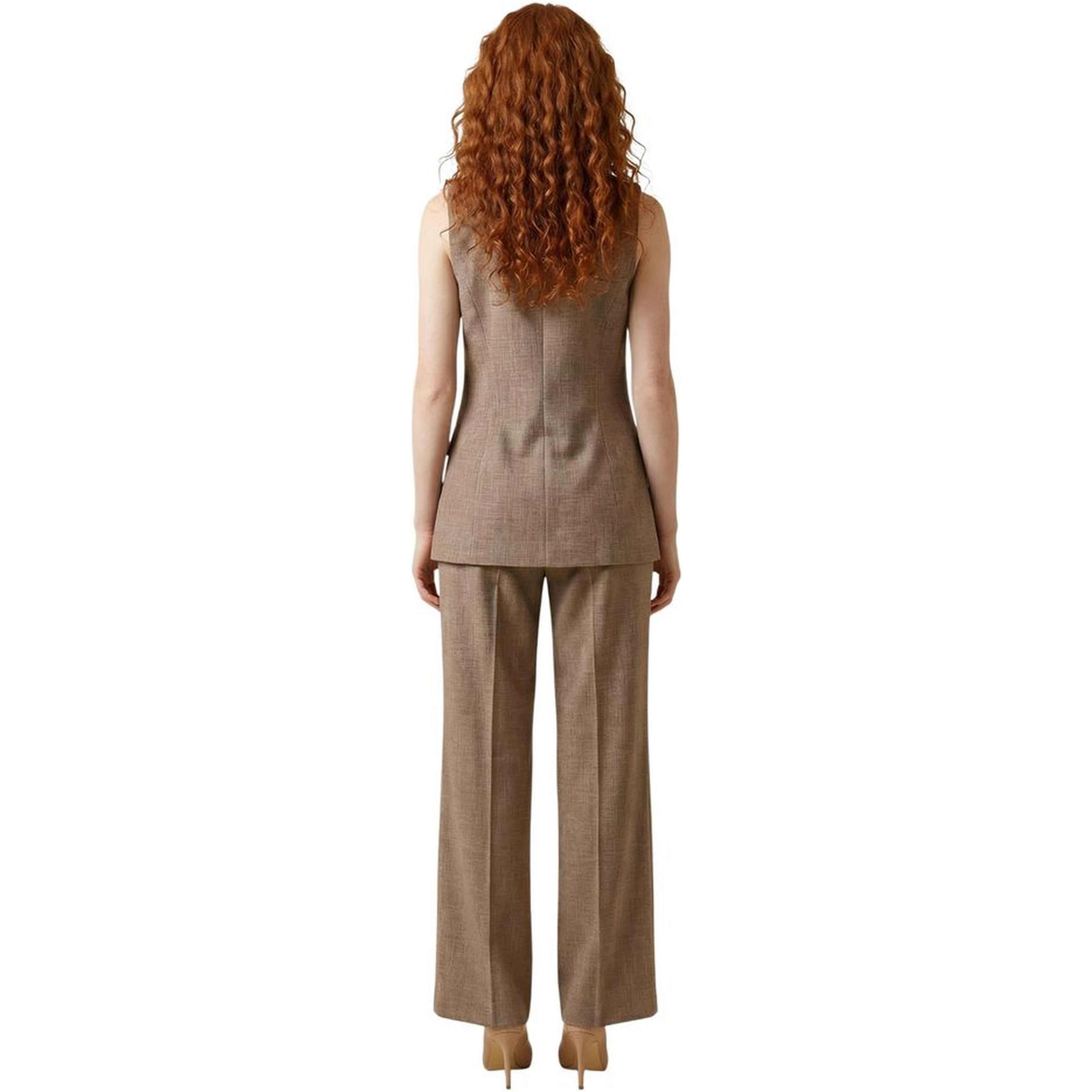 Beige Viscose Waistcoat