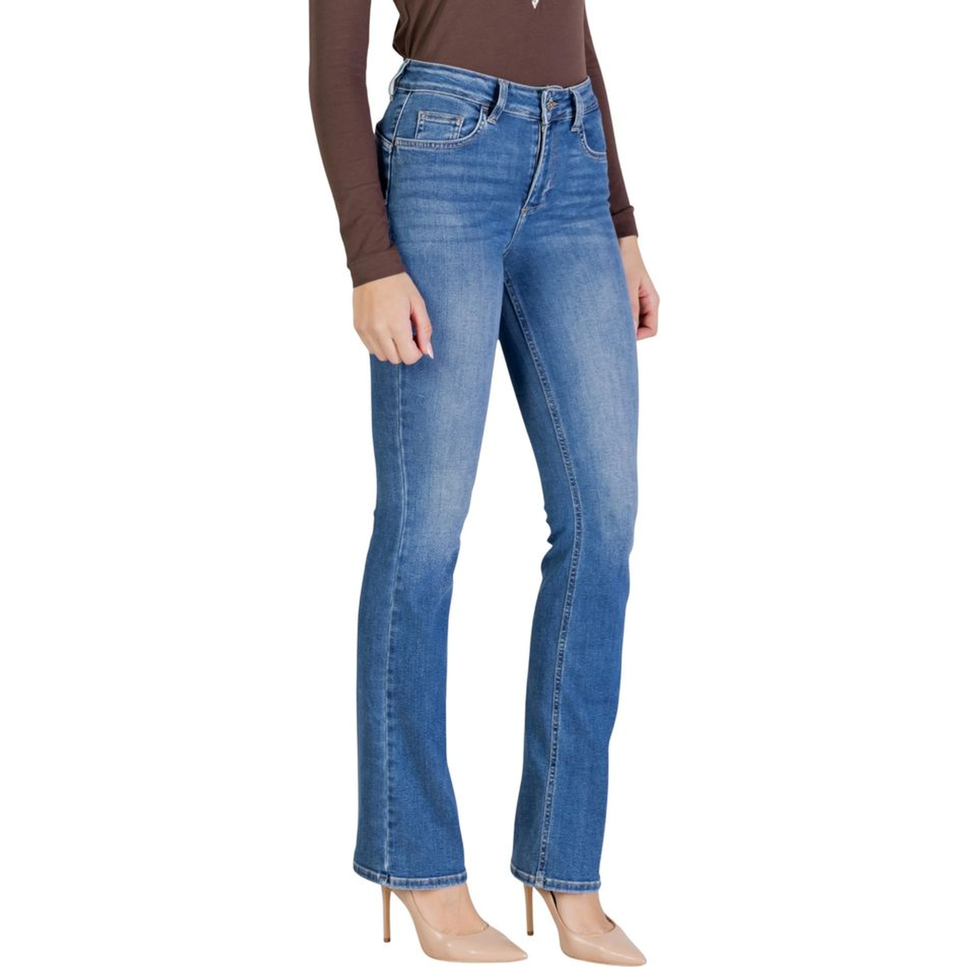 Blue Cotton Skinny Jeans