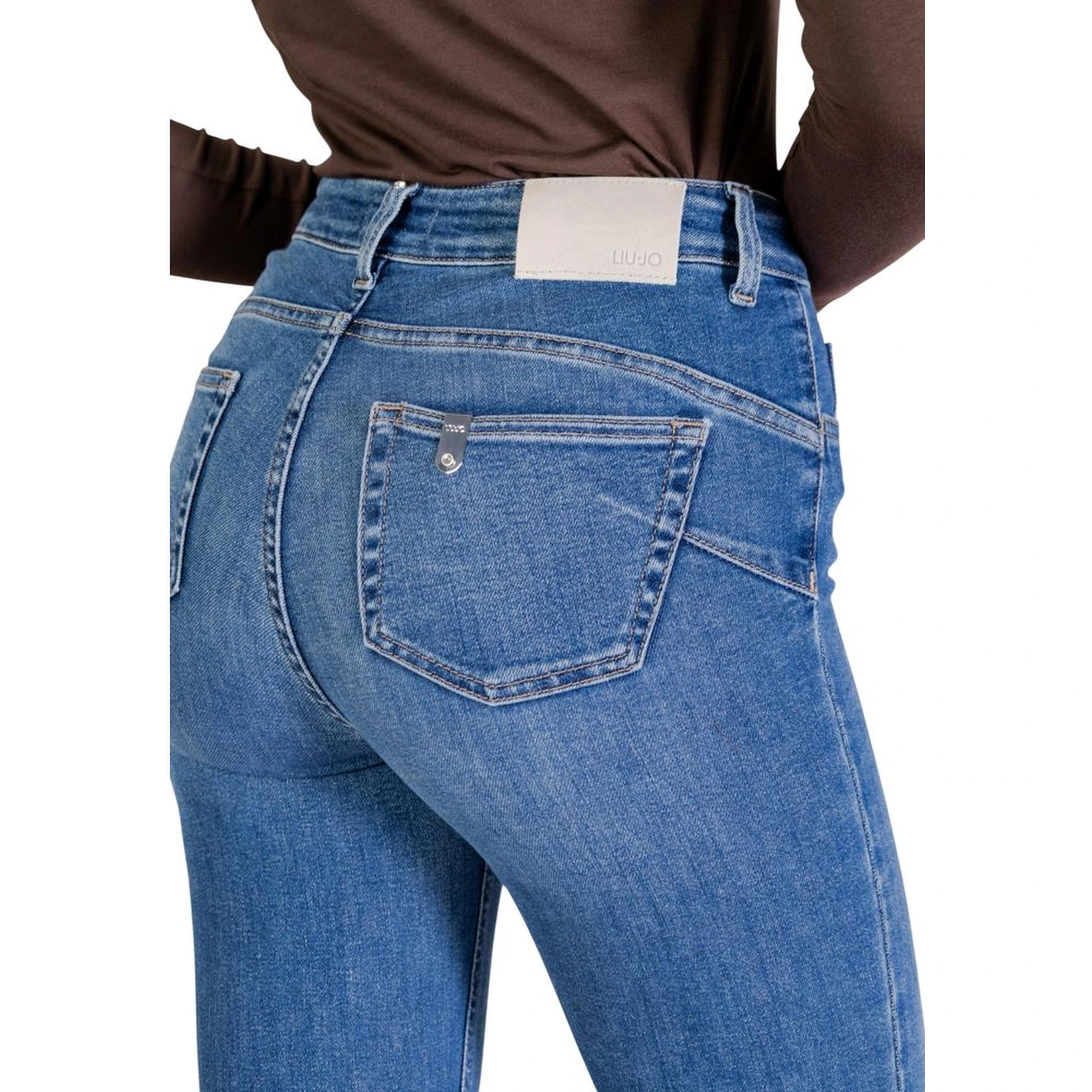 Blue Cotton Skinny Jeans