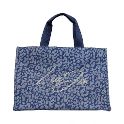 Blue Cotton Handbag