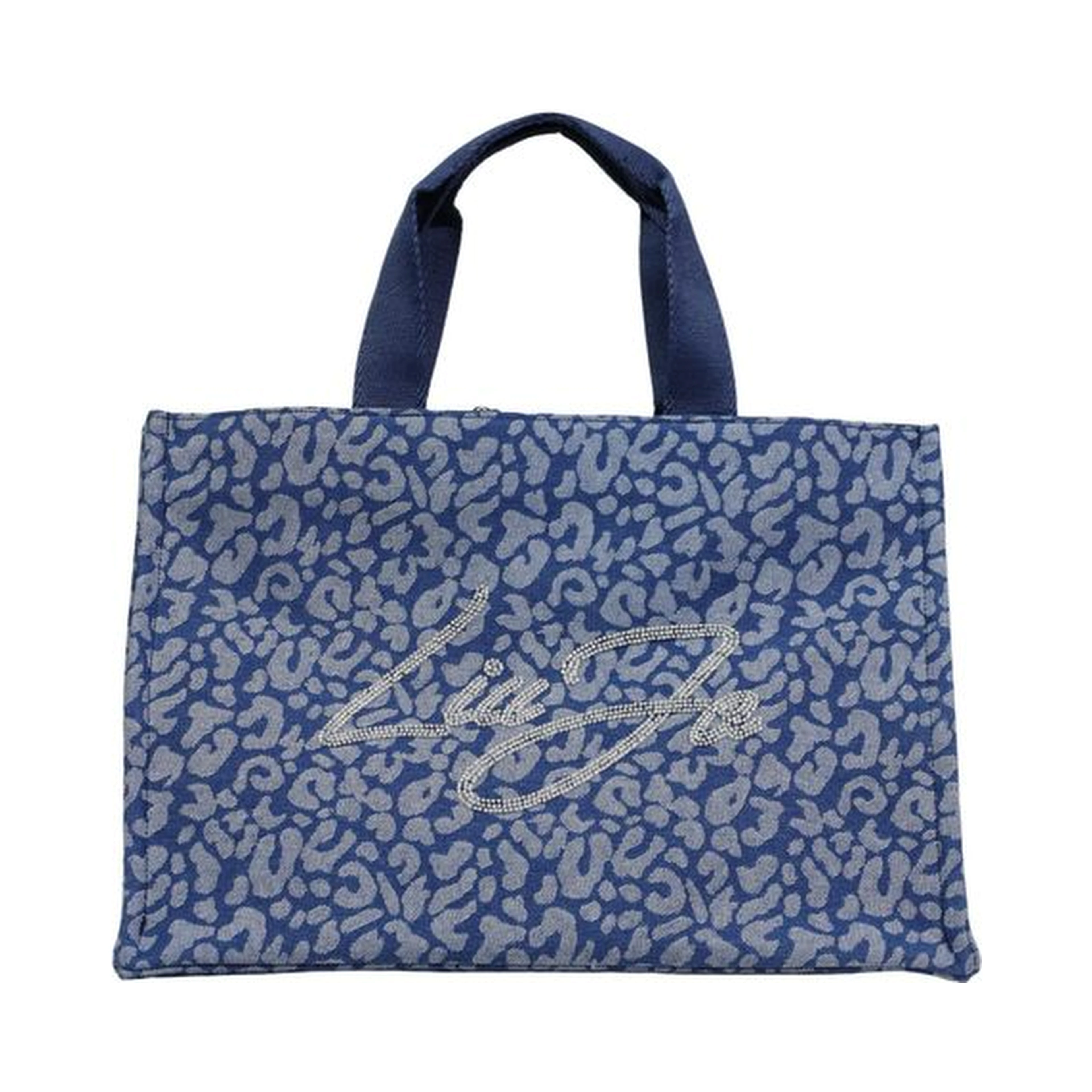 Blue Cotton Handbag