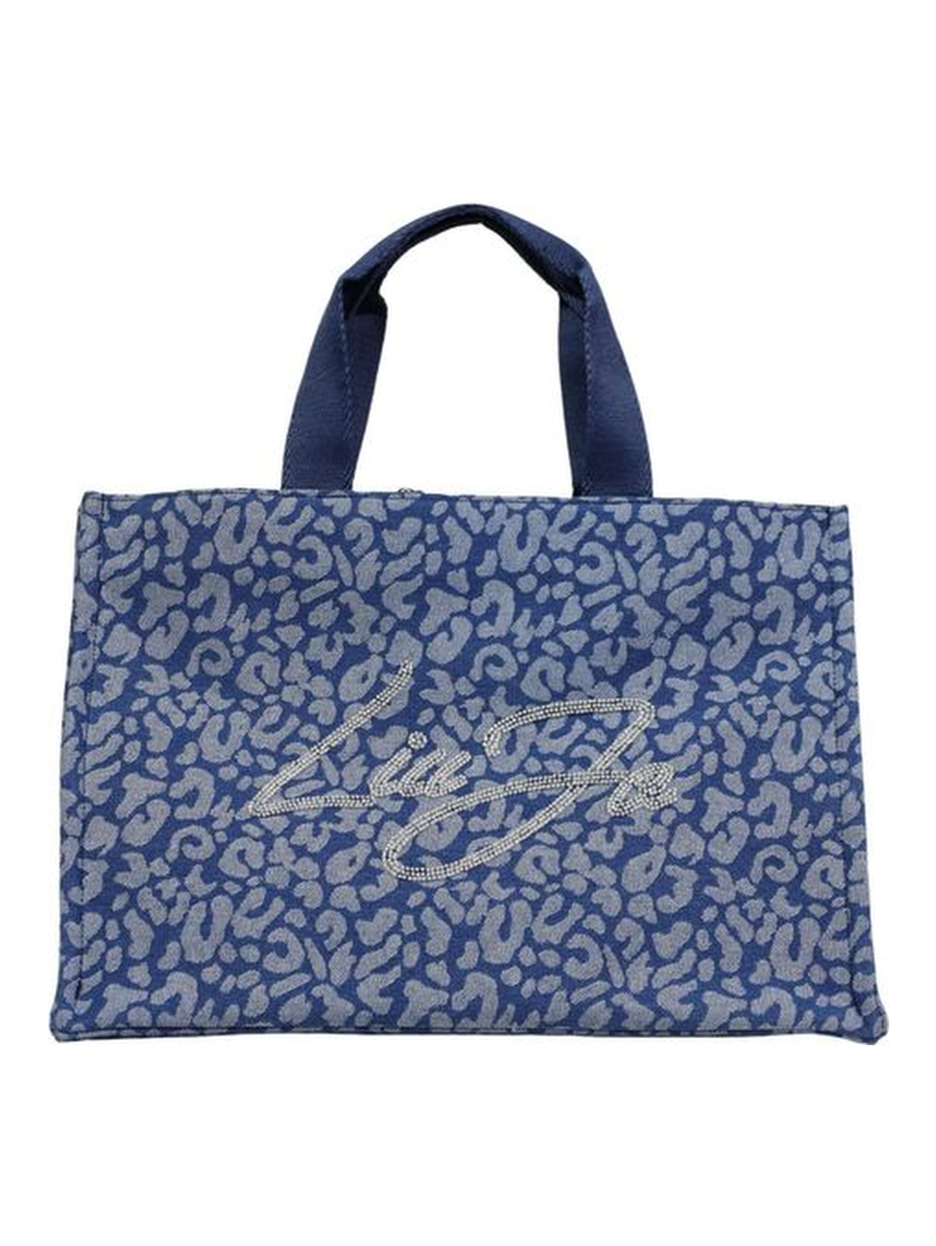 Blue Cotton Handbag