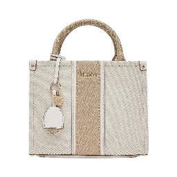 Beige Cotton Handbag