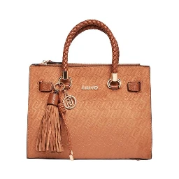 Beige Polyester Handbag