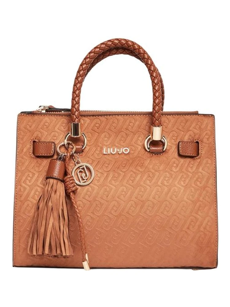 Beige Polyester Handbag