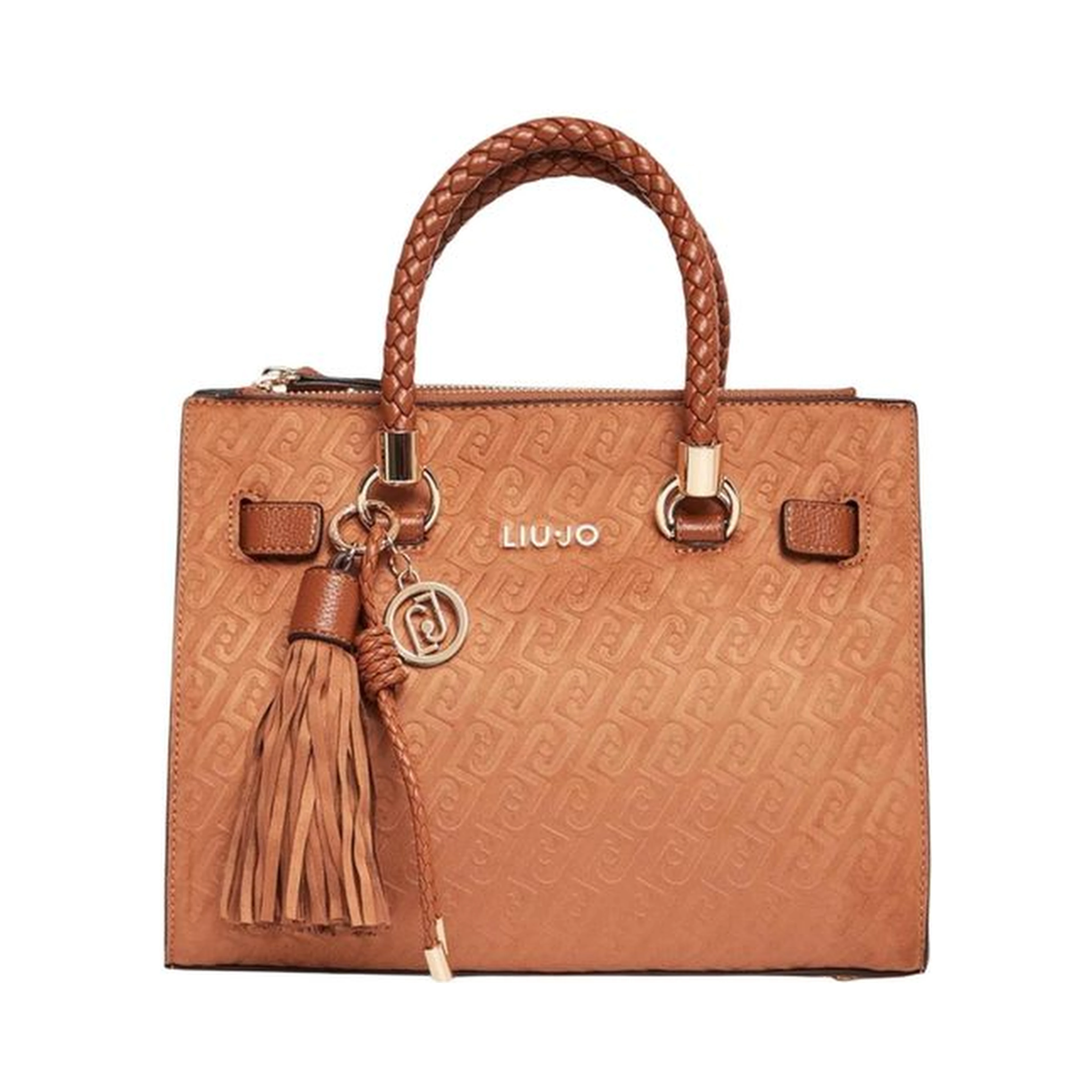 Beige Polyester Handbag